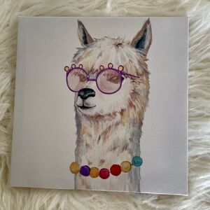 Llama Canvas Wall Decor